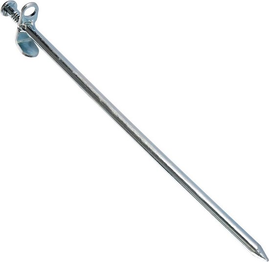 8x stuks grondpennen/tentharingen metaal met open oog 30 cm - Rotspennen - Spijkerharingen van Griffon. — afbeelding 2