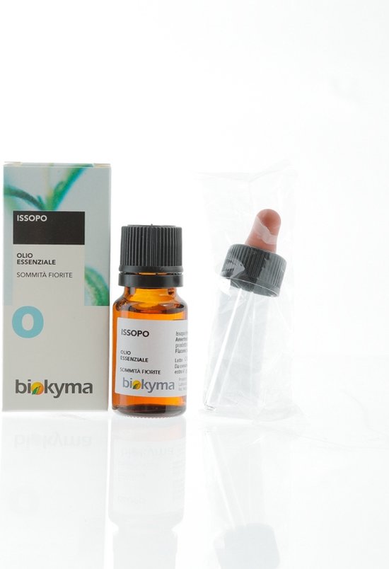 Hysop Extra zuivere Essentiële Olie 100% natuurlijk 10 ml Biokyma - voor Aromatherapie, Verdamping, Massage en intern gebruik.