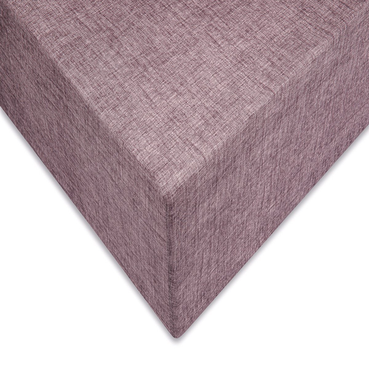 ZO! Home Lino katoen hoeslaken bordo - lits-jumeaux (160x200) - rondom elastiek - prachtige uitstraling