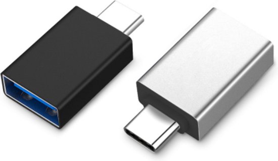 USB-C naar USB-A adapter OTG Converter USB 3.0 - USB C to USB A HUB - Verloop - Zwart - Merkloos