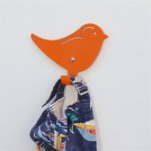 Metalen Kinderkapstok Kapstok Vogel Oranje Marnelly