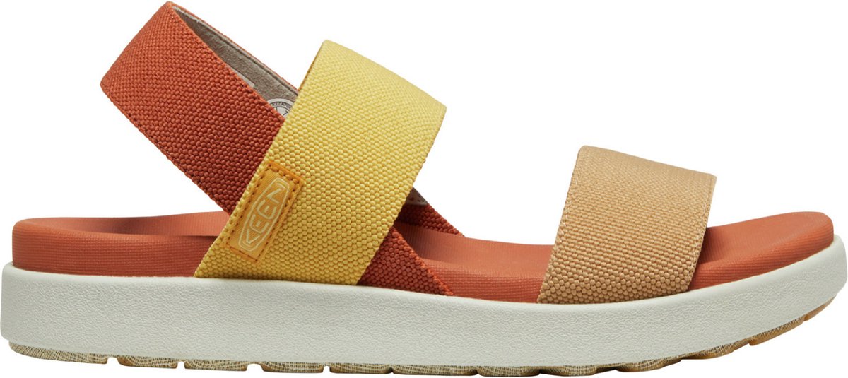 Keen Elle Backstrap Dames Sandalen Fossil Birch Oranje