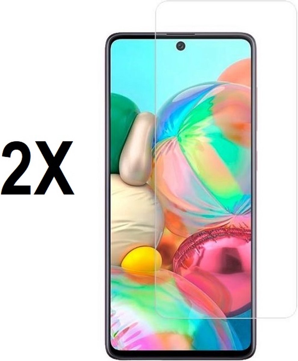 Screenz®- Screenprotector geschikt voor Samsung Galaxy A51 4G/5G - Tempered glass screen protector - geschikt voor Samsung Galaxy A51 4G/5G - 2 stuks