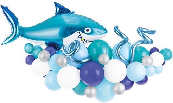 DIY ballonboog haai - shark versiering