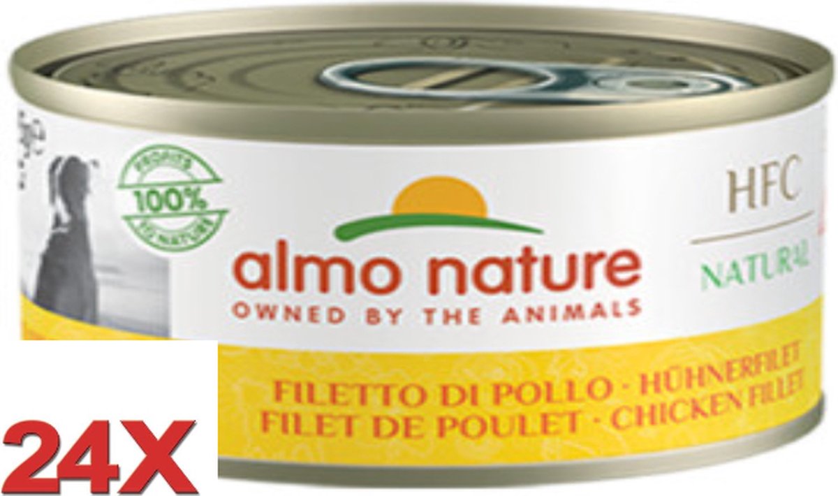 Almo Nature HFC - Blik Hondenvoer - Kipfilet - 24x95gr