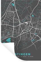 Stickers muraux - Blauw - Allemagne - Carte - Plan de la ville - Carte - Ratingen - 20x30 cm - Feuille adhésive