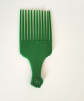 Afro  plastic Kam Voor Krullend - 1 stuk steil Haar- Kam voor alle haartype, kleur groen voor dikke lang haar stijl haar, krullen, kroeshaar, weaves en pruiken - Haarkam