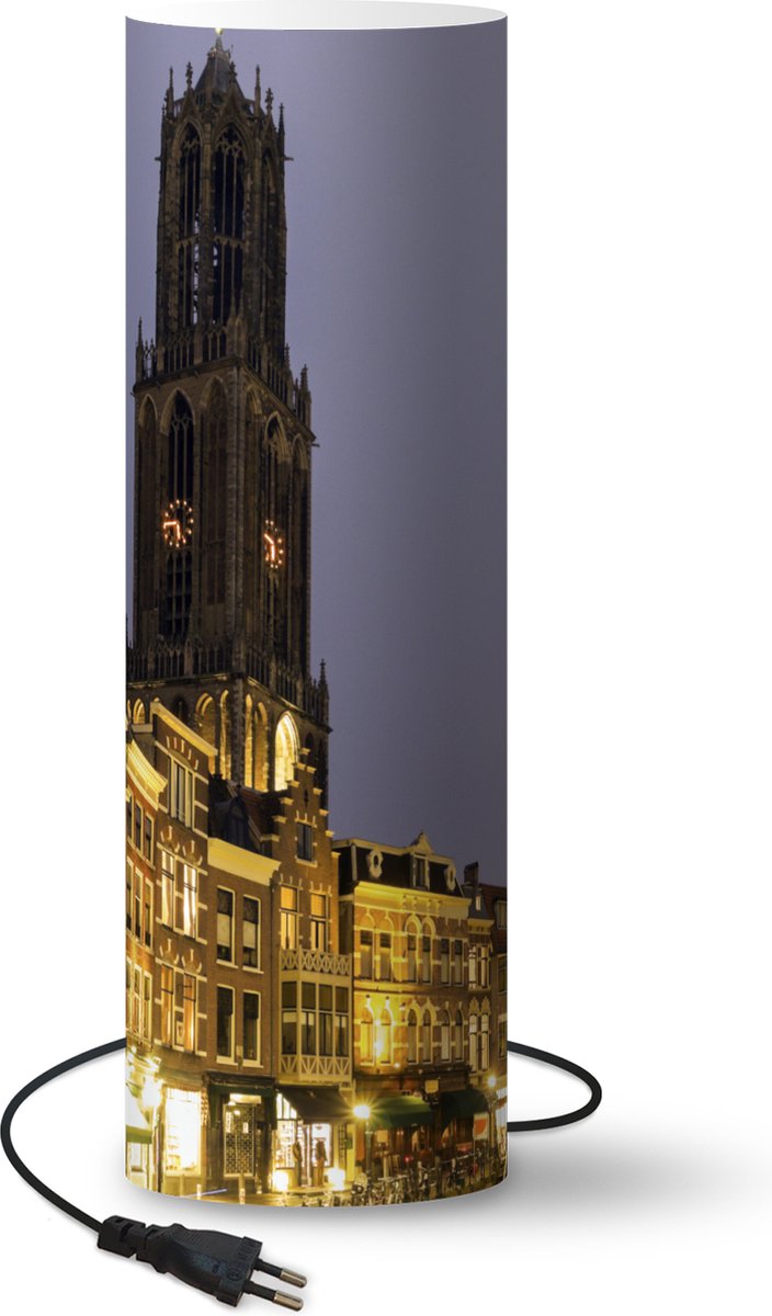 Lamp - Nachtlampje - Tafellamp slaapkamer - Utrecht - Water - Licht - 50 cm hoog - Ø15.9 cm - Inclusief LED lamp
