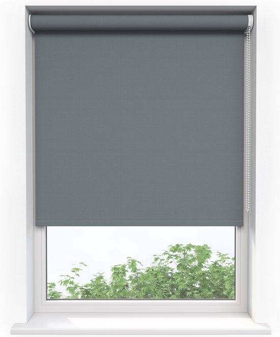 Sunsta Rolgordijn Verduisterend Grijs - 60 x 190 cm - inkortbaar - blackout