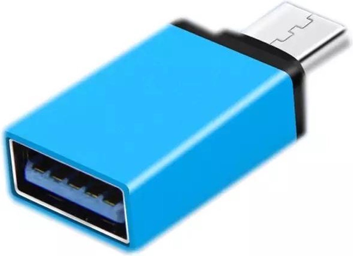 Premium USB-C naar USB-A 3.0 Converter Adapter 2 Stuks Blauw | USB C naar USB A | Hub | Kabel | Computer Accessoires | Game PC | Laptop Hulpmiddel | Splitter