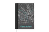 Carnet - Carnet - Plan de la ville - Doetinchem - Grijs - Blauw - Carnet - Format A5 - Bloc-notes - Carte - Cadeaux Sinterklaas - Cadeaux pour enfants - Cadeaux chaussures - Petits cadeaux
