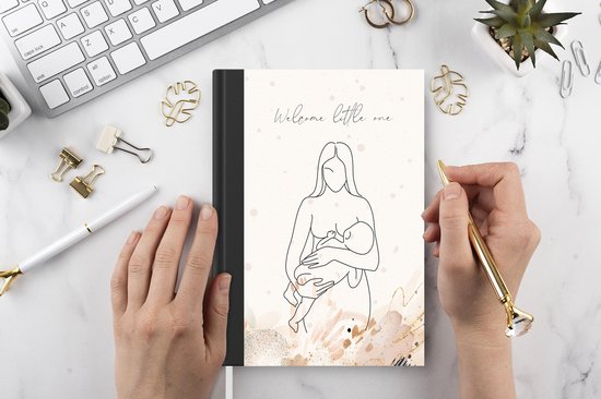 Carnet - Cahier d'écriture - Maman - Bébé - Bienvenue petit - Citations - Proverbes - Carnet - Format A5 - Bloc-notes