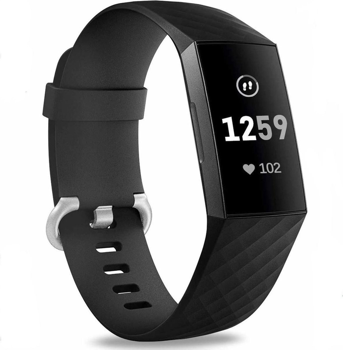 Jumada's - Horlogeband - Bandje geschikt voor Fitbit Charge 3 & 4 - Groen - Maat S/M