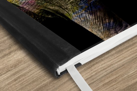 Carnet - Carnet d'écriture - Éléphant - Peinture - Zwart - Carnet - Format A5 - Bloc-notes