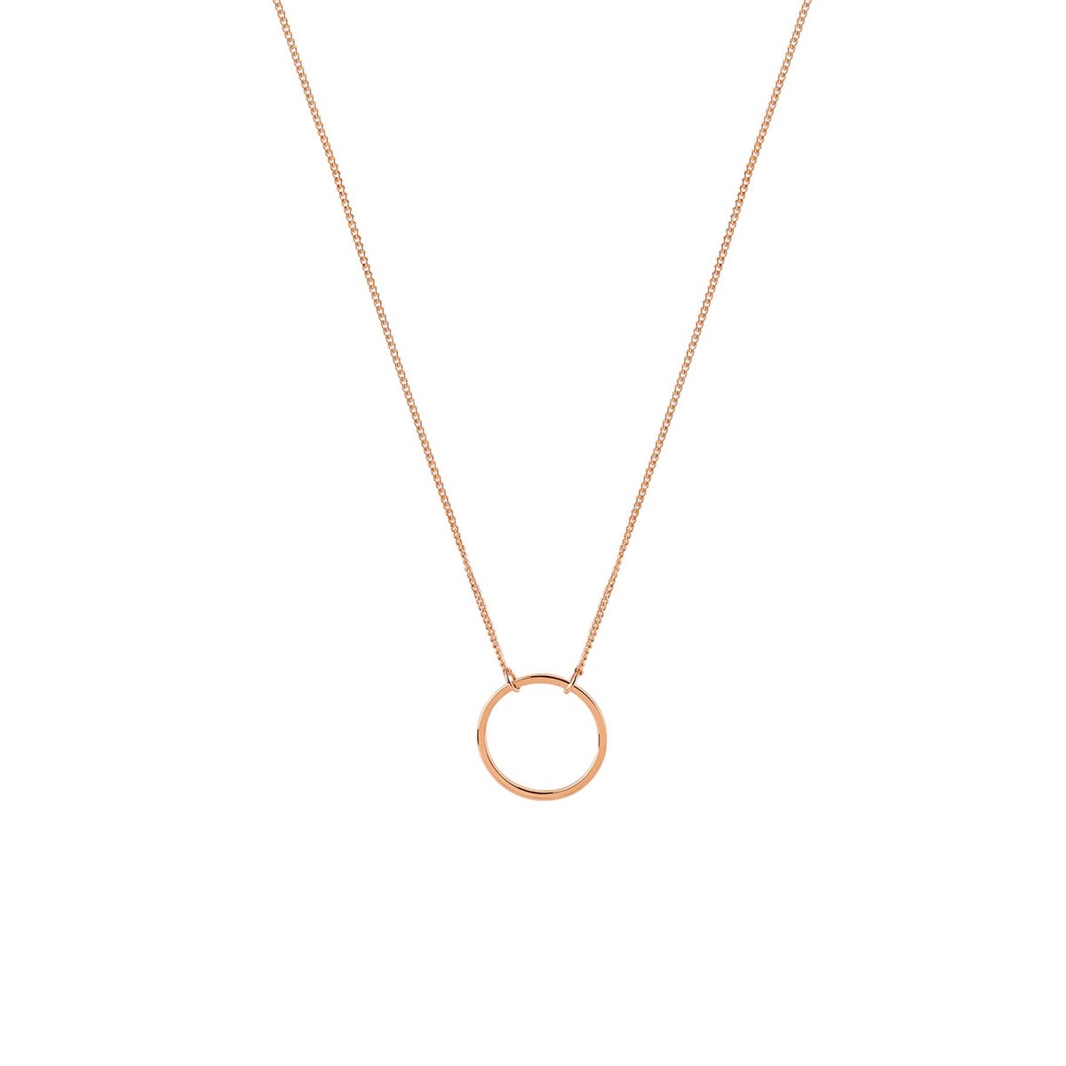 Rosé Goud Plated ketting met cirkel