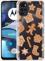 Motorola Moto G22 Hoesje Christmas Cookies - Designed by Cazy