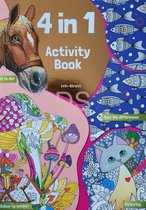 4 in 1 Activiteitenboek A4 voor volwassenen Anti-stress - kleuren op nummer - punt naar punt - zoek de verschillen - Kleurplaten - Activiteitenboek Volwassenen