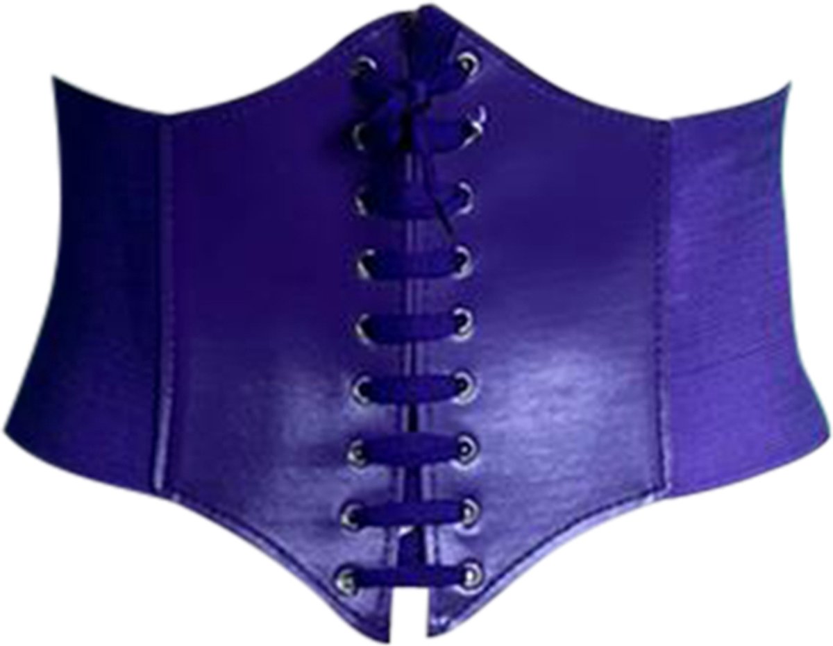 FIFO Effen Unisex Dames Korset, Elegante, Esthetisch, Paars