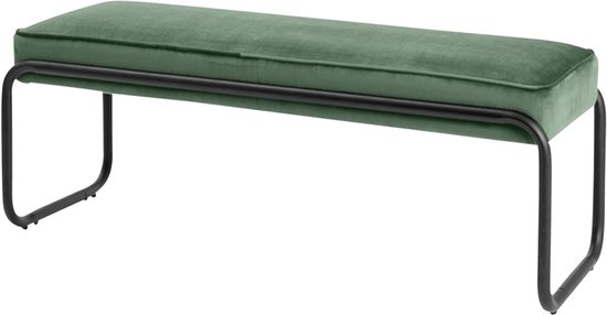 Lisomme Stijn velvet bankje groen - 110 x 37 cm - Lisomme
