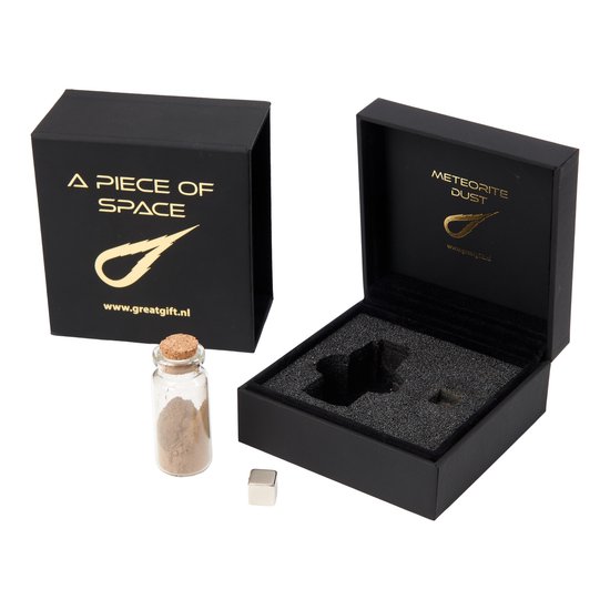 GreatGift - Meteorieten Stof - In luxe geschenkverpakking - Vaderdag Cadeau - Edelstenen - Echte meteorieten - Uniek cadeau