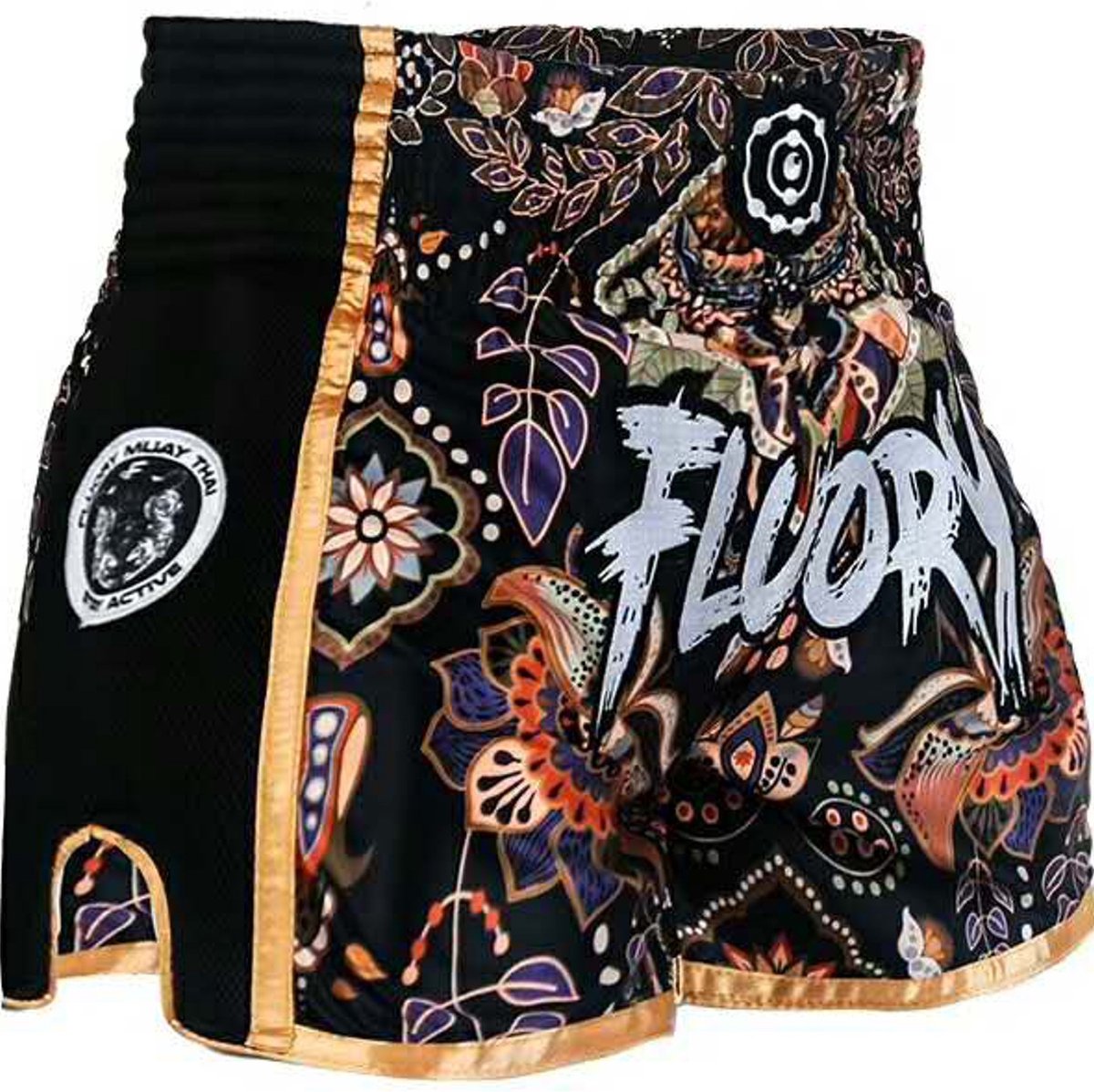 Fluory Muay Thai Short Kickboks Broek Flowers maat XL - Fluory