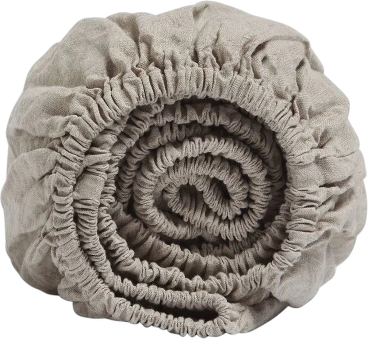 Yumeko hoeslaken gewassen linnen natuurlijk 160x200x30 - Biologisch & ecologisch