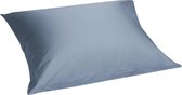 Yumeko kussensloop katoen satijn faded blauw 50x60 - Bio, eco & fairtrade - 1 stuk