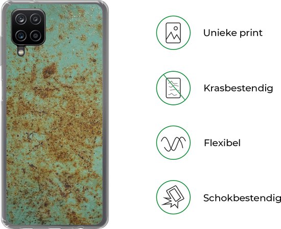 Coque Samsung Galaxy A12 - Rouille - Turquoise - Métal - Siliconen