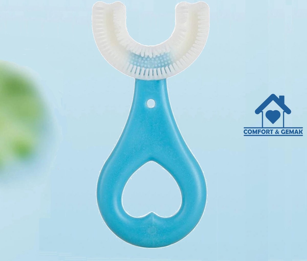 Tandenborstel voor baby en kind - Eenvoudig, hygiënisch en de oplossing voor tandenpoetsen bij kinderen - BPA vrij – BLAUW