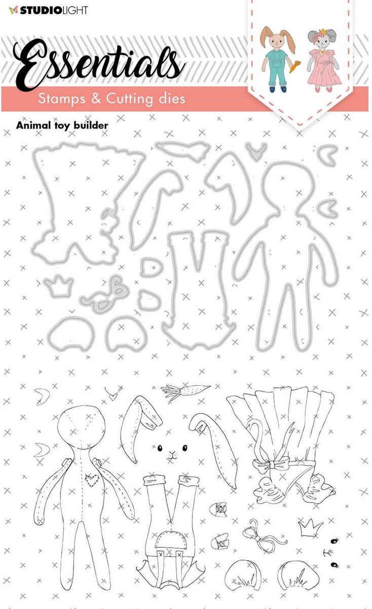 Studio Light Essentials stempel & snijmallen Animal toy bu
