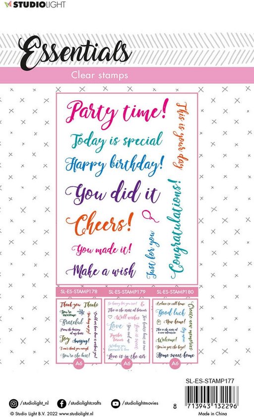 Studio Light Essentials clear stempels Party bol