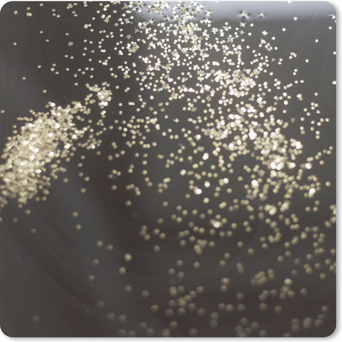 Muismat 20x20 cm - Mousepad Marmer - Zwart - Glitter - Muismatten