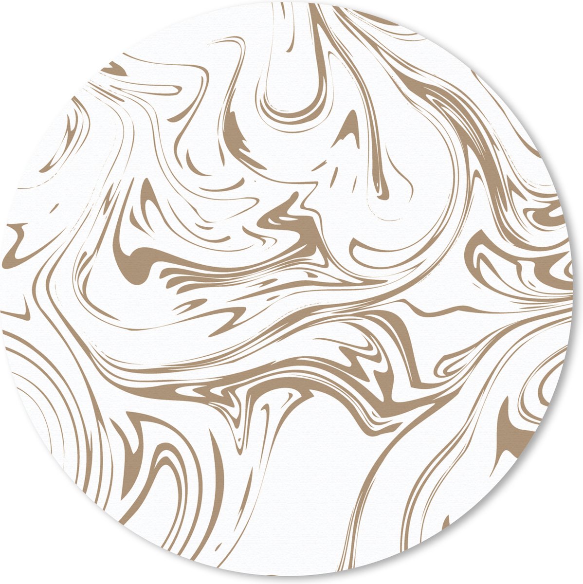Muismat rond 30x30 cm - Mousepad Marmer - Beige - Patronen - Ronde muismatten