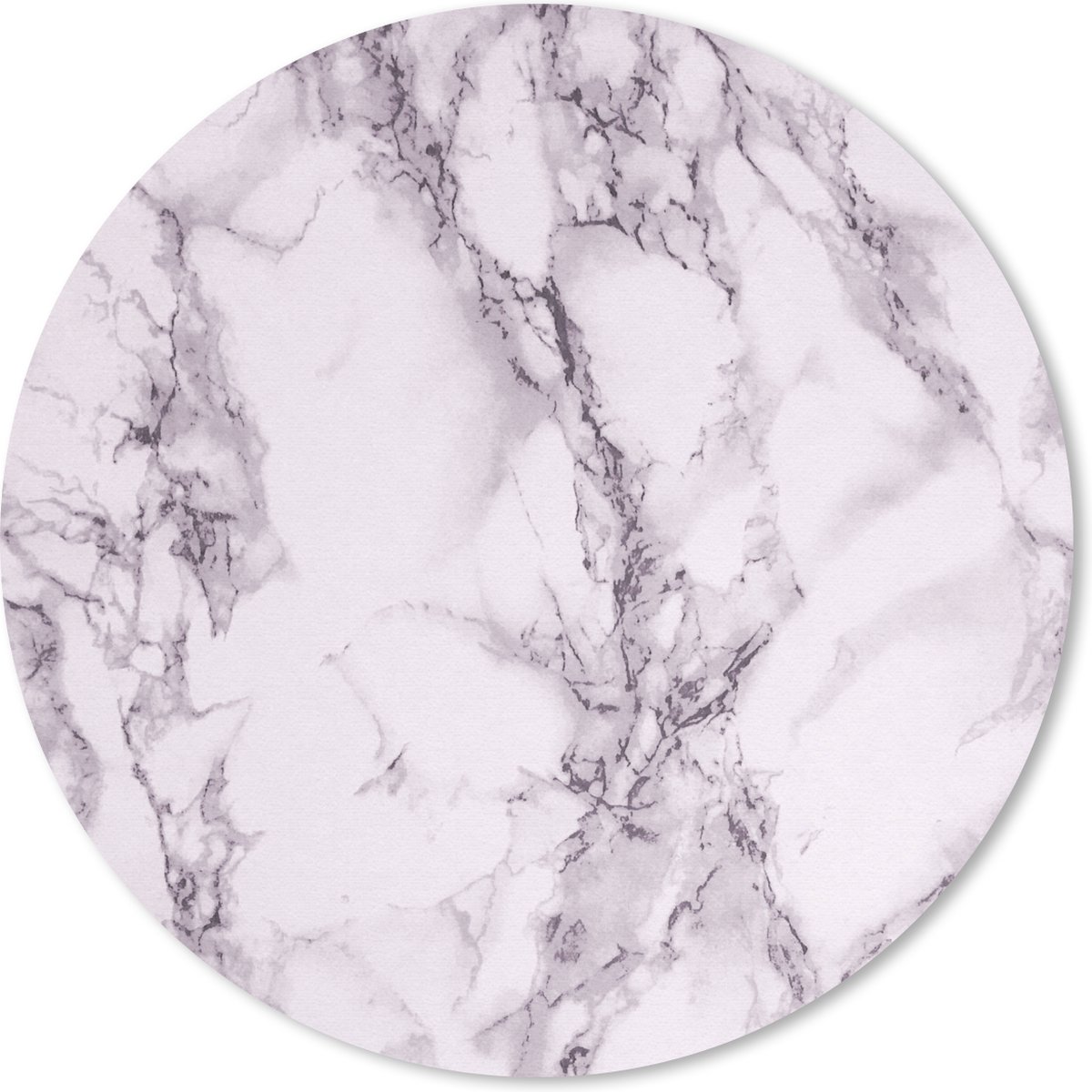 Muismat rond 40x40 cm - Mousepad Marmer - Aderen - Roze - Ronde muismatten
