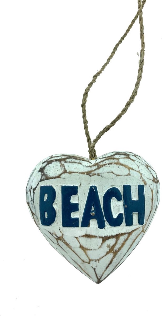 Hart 10 cm Beach blauw