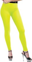 Neon gele legging voor dames - Verkleed accessoires