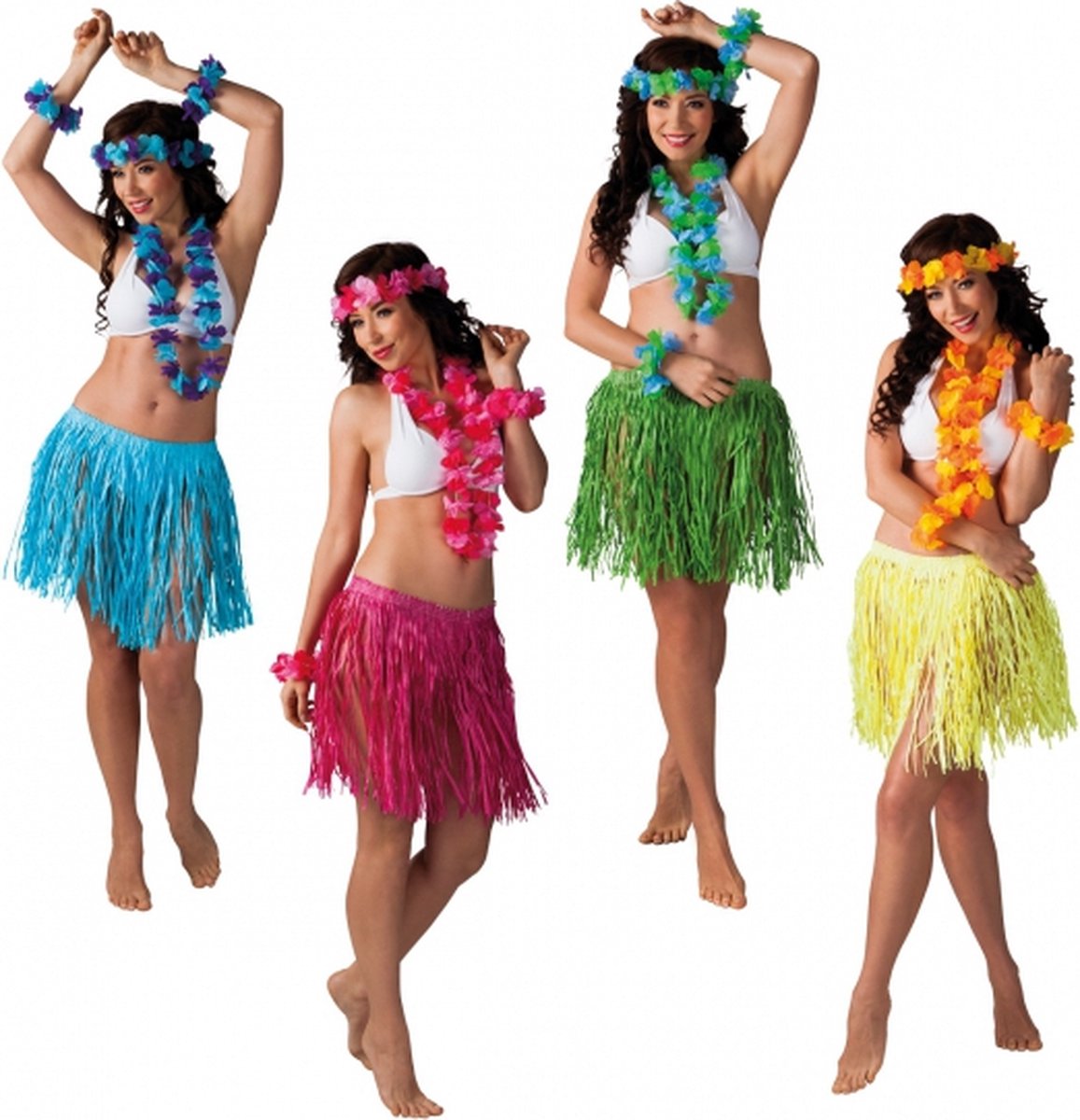 Set Accessori Hawaiani Per Feste - Collana, Braccialetto E Corona Di Fiori - Foto 11