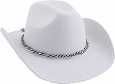 Chapeaux de cowboy blanc avec cordon de serrage
