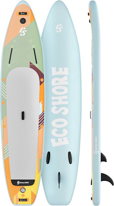 CAPITAL SPORTS Kipu Allrounder 365 opblaasbaar paddleboard - SUP-board set - supboard - cruiser - 5 handgrepen - Inclusief reparatieset