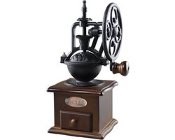 Vintage retro koffiemolen - hout, keramiek & metaal - Koffie handmolen