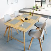 Mistral Home - Set de Table - Lot de 4 - 35x45 cm - Katoen Polyester - Gris Clair