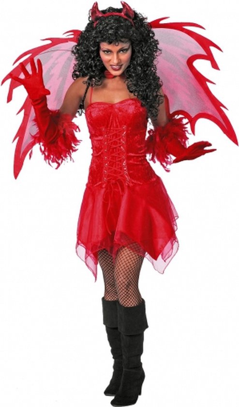 Halloween Feest jurkje rood voor dames 38 (m) | bol.com