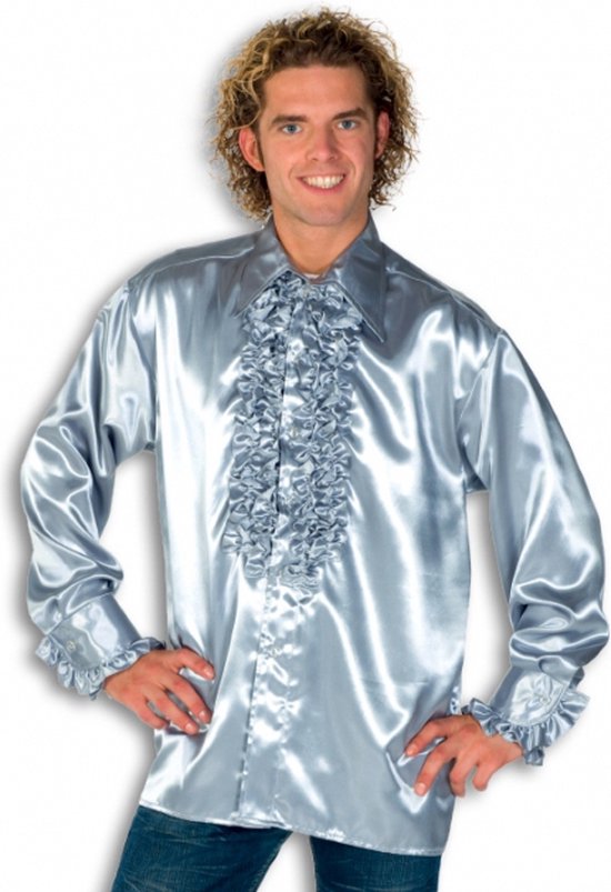 Rouche overhemd voor heren zilver L | bol.com