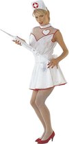 Widmann - Verpleegster & Masseuse Kostuum - Verpleegster Jurkje Ja Zuster, Nee Zuster Kostuum Vrouw - Wit / Beige - Medium - Carnavalskleding - Verkleedkleding