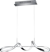 LED Hanglamp - Hangverlichting - Trion Peruino - 37W - Natuurlijk Wit 4000K - Dimbaar - Rond - Glans Chroom - Aluminium