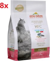 Almo Nature HFC - Kattenvoer Droogvoer - Adult Sterilized Zalm - 8x1,2kg