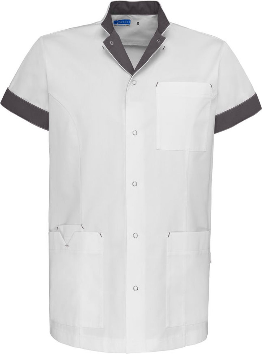 de Berkel Jaimy zorgjas-L-wit/ taupe (B1616326147L)