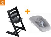 Chaise haute Stokke Tripp Trapp Zwart+ Ensemble nouveau-né