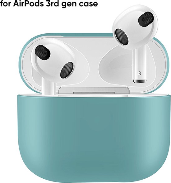 Geschikt" voor Apple AirPods 3 Hoesje in het Licht Blauw | bol