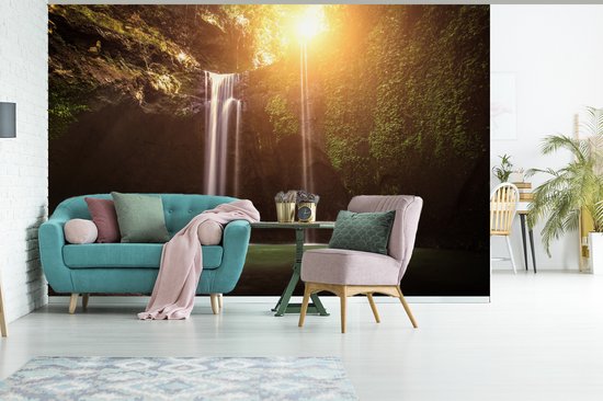 Papier peint - Papier peint photo Cascade - Tropical - Soleil - Largeur 360 cm x hauteur 240 cm